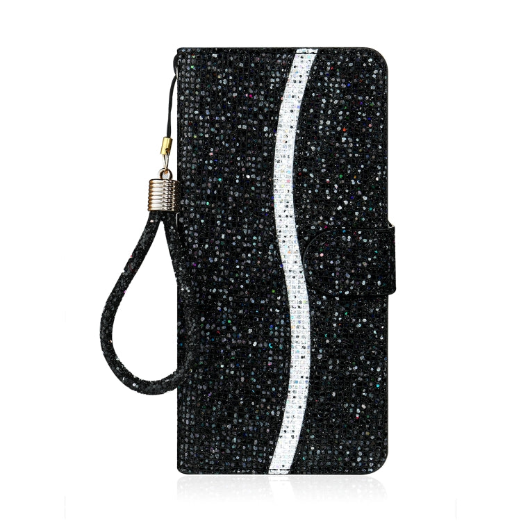 Custodia portafoglio glitterata in pelle per Samsung Galaxy M51