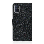 Custodia portafoglio glitterata in pelle per Samsung Galaxy M51