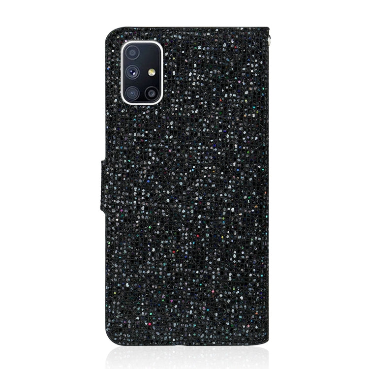 Custodia portafoglio glitterata in pelle per Samsung Galaxy M51