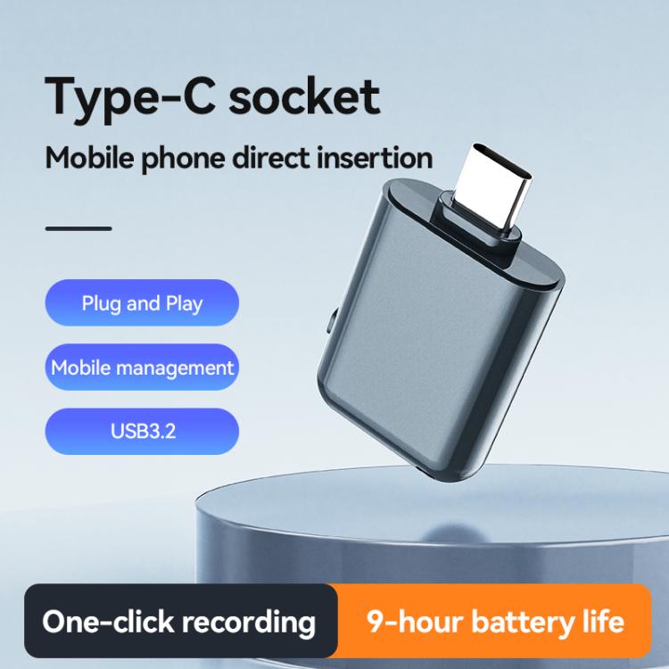 Registratore vocale AI con unità USB Type-C C32A, 4GB, 8GB, 16GB, 32GB, 64GB, 128GB, 256GB