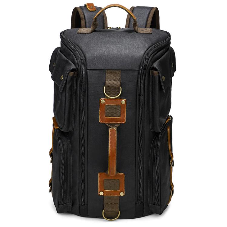 Zaino da viaggio impermeabile da uomo in tela, grande capacità, per attività all'aperto.