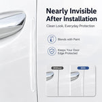 Set di 4 strisce adesive protettive invisibili per paraurti e portiere auto, anti-collisione.