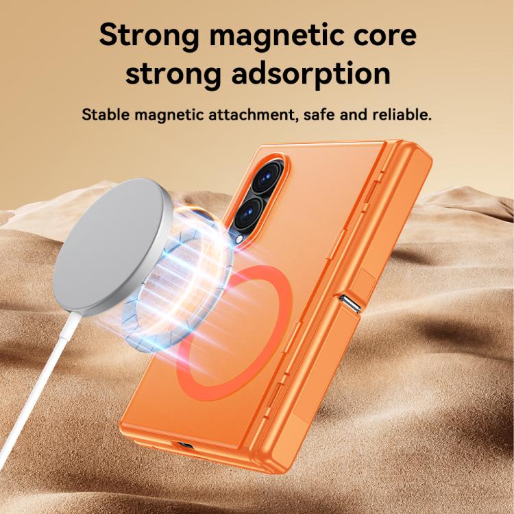 Custodia magnetica per telefono con cerniera, guscio e pellicola traslucidi integrati., For Galaxy Z Fold8 5G