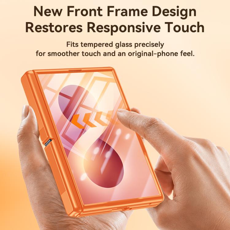 Custodia magnetica per telefono con cerniera, guscio e pellicola traslucidi integrati., For Galaxy Z Fold8 5G