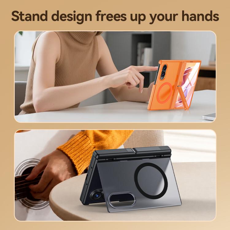 Custodia magnetica per telefono con cerniera, guscio e pellicola traslucidi integrati., For Galaxy Z Fold8 5G