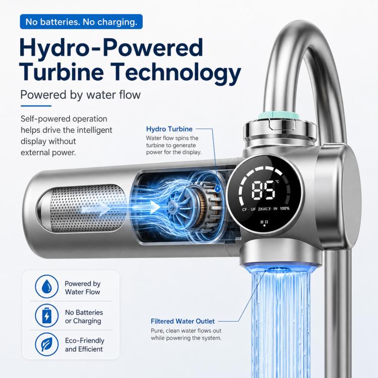 Rubinetto purificatore d'acqua intelligente, rimovibile e lavabile, con cartuccia filtrante., 1 Device + 1 Chip, 1 Device + 2 Chips, 1 Device + 4 Chips, 1 Device + 6 Chips, 1 Device + 8 Chips