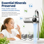 Rubinetto purificatore d'acqua intelligente, rimovibile e lavabile, con cartuccia filtrante., 1 Device + 1 Chip, 1 Device + 2 Chips, 1 Device + 4 Chips, 1 Device + 6 Chips, 1 Device + 8 Chips