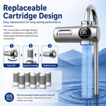 Rubinetto purificatore d'acqua intelligente, rimovibile e lavabile, con cartuccia filtrante., 1 Device + 1 Chip, 1 Device + 2 Chips, 1 Device + 4 Chips, 1 Device + 6 Chips, 1 Device + 8 Chips