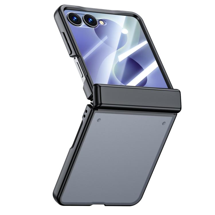 Custodia per telefono traslucida satinata con guscio e pellicola integrati, effetto pelle., For Galaxy Z Flip8 5G