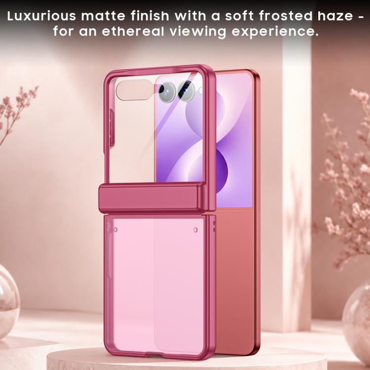 Custodia per telefono traslucida satinata con guscio e pellicola integrati, effetto pelle., For Galaxy Z Flip8 5G