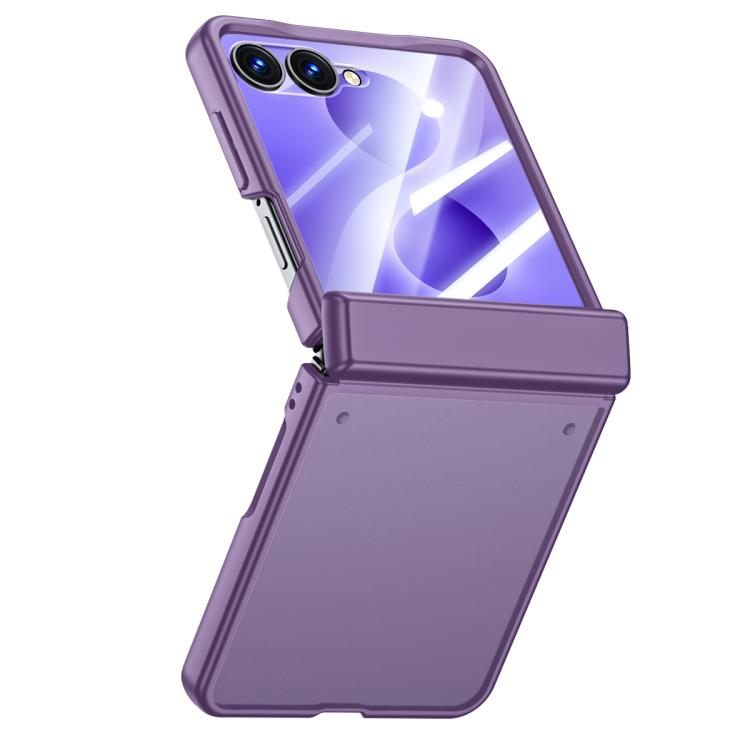 Custodia per telefono traslucida satinata con guscio e pellicola integrati, effetto pelle., For Galaxy Z Flip8 5G