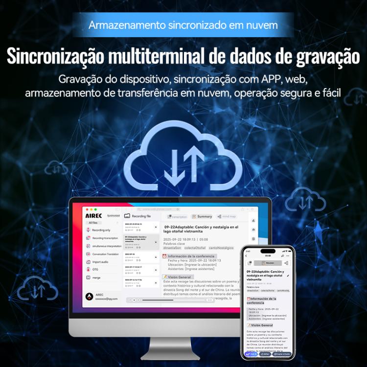 Mini registratore vocale intelligente con intelligenza artificiale S1A a forma di proiettile, 8GB, 16GB, 32GB, 64GB, 128GB, 256GB
