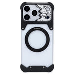 Custodia magnetica per telefono con supporto a 360° in policarbonato satinato a forma di volto di cavallo, For iPhone 17 Pro Max, For iPhone 17 Pro, For iPhone 16 Pro Max, For iPhone 15 Pro Max, For iPhone 14 Pro Max, For iPhone 13 Pro Max