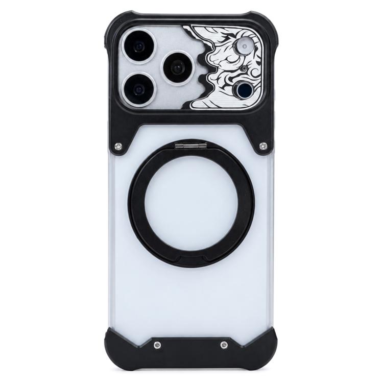 Custodia magnetica per telefono con supporto a 360° in policarbonato satinato a forma di volto di cavallo, For iPhone 17 Pro Max, For iPhone 17 Pro, For iPhone 16 Pro Max, For iPhone 15 Pro Max, For iPhone 14 Pro Max, For iPhone 13 Pro Max