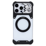 Custodia magnetica per telefono con supporto a 360° in policarbonato satinato a forma di volto di cavallo, For iPhone 17 Pro Max, For iPhone 17 Pro, For iPhone 16 Pro Max, For iPhone 15 Pro Max, For iPhone 14 Pro Max, For iPhone 13 Pro Max