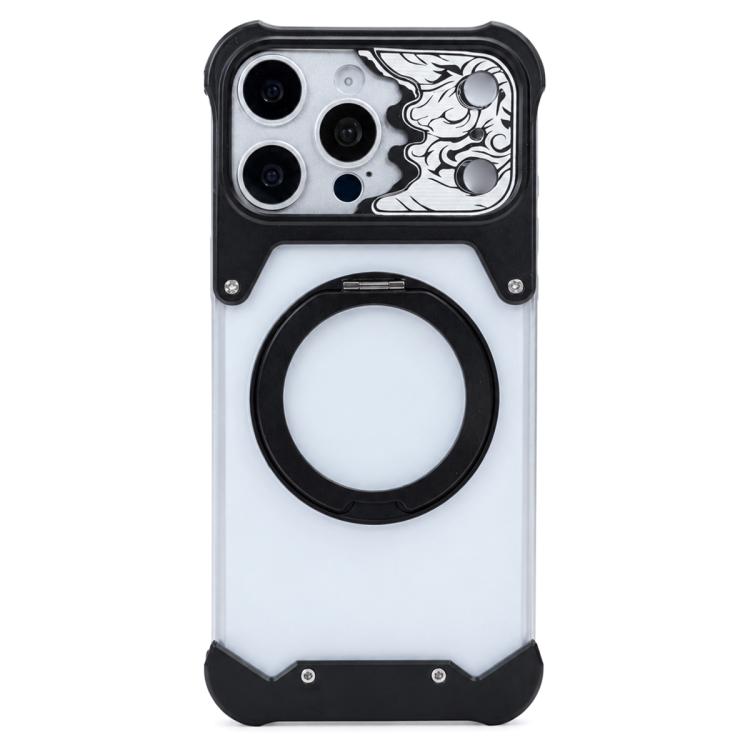 Custodia magnetica per telefono con supporto a 360° in policarbonato satinato a forma di volto di cavallo, For iPhone 17 Pro Max, For iPhone 17 Pro, For iPhone 16 Pro Max, For iPhone 15 Pro Max, For iPhone 14 Pro Max, For iPhone 13 Pro Max