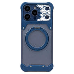 Custodia magnetica per telefono con supporto a 360° in policarbonato satinato a forma di volto di cavallo, For iPhone 17 Pro Max, For iPhone 17 Pro, For iPhone 16 Pro Max, For iPhone 15 Pro Max, For iPhone 14 Pro Max, For iPhone 13 Pro Max