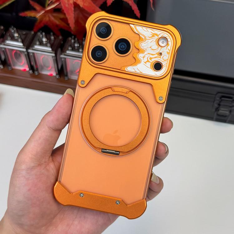 Custodia magnetica per telefono con supporto a 360° in policarbonato satinato a forma di volto di cavallo, For iPhone 17 Pro Max, For iPhone 17 Pro, For iPhone 16 Pro Max, For iPhone 15 Pro Max, For iPhone 14 Pro Max, For iPhone 13 Pro Max