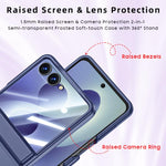 Custodia magnetica traslucida per telefono con supporto, guscio e pellicola integrati, effetto pelle, traslucida, con supporto integrato., For Galaxy Z Flip8 5G