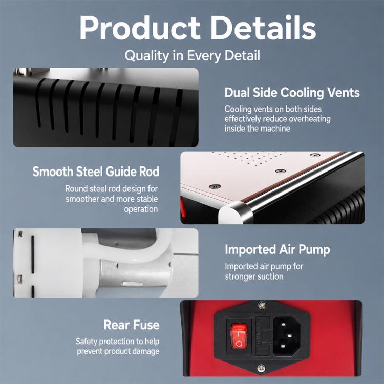 Separatore riscaldante con schermo LCD e controllo intelligente della temperatura TBK 988, US Plug, EU Plug, UK Plug
