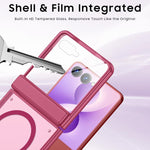 Custodia magnetica traslucida con guscio e pellicola integrati, piacevole al tatto, per telefono., For Galaxy Z Flip8 5G