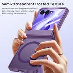 Custodia magnetica traslucida con guscio e pellicola integrati, piacevole al tatto, per telefono., For Galaxy Z Flip8 5G