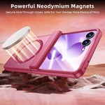 Custodia magnetica traslucida con guscio e pellicola integrati, piacevole al tatto, per telefono., For Galaxy Z Flip8 5G