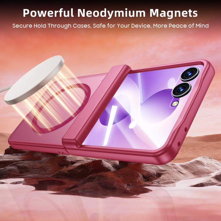 Custodia magnetica traslucida con guscio e pellicola integrati, piacevole al tatto, per telefono., For Galaxy Z Flip8 5G