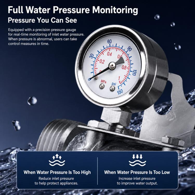 Depuratore d'acqua per tutta la casa con prefiltro in acciaio inox 304, 25-ton Clamp with 1.5 inch, 25-ton Clamp with 1 inch, 25-ton Clamp with 2 inch, 4-ton 1 inch Threaded Screw, 4-ton Threaded 4-point, 4-ton Threaded 6-point                         ...