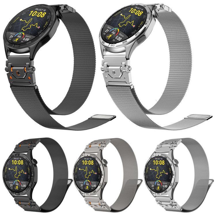 Cinturino per orologio in acciaio inossidabile magnetico Milanese con connettore Titan Head Connector., 20mm, 22mm