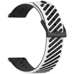 Cinturino per orologio in silicone traspirante con trama twill, 20mm
