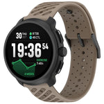 Cinturino per orologio in silicone traspirante con trama twill, 20mm
