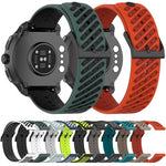Cinturino per orologio in silicone traspirante con trama twill, 20mm