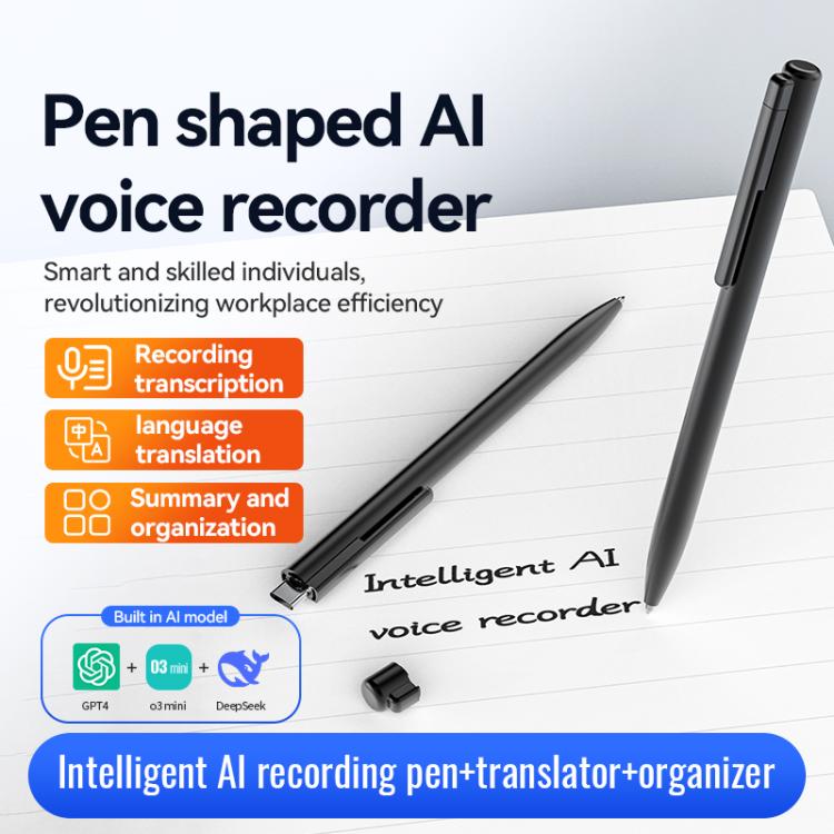 Q97A Penna intelligente 2 in 1 con registrazione vocale AI e supporto per la scrittura a mano - App AIREC, 4GB, 8GB, 16GB, 32GB, 64GB, 128GB