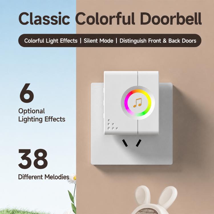 Campanello intelligente wireless XY-603 per uso domestico con controllo remoto a lunga distanza., EU Plug, US Plug