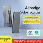 Registratore vocale AI per badge identificativi dipendenti A7 con supporto PIN (AIREC-APP), 8GB, 16GB, 32GB, 64GB, 128GB, 256GB