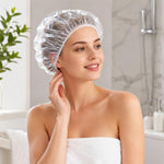 Confezione da 100 cuffie da doccia monouso, copricapo impermeabili portatili., 100pcs/Pack