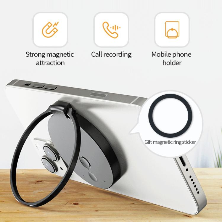 Registratore vocale AI con anello magnetico A30 e supporto per telefono compatibile con l'app AIREC., 8GB, 16GB, 32GB, 64GB, 128GB, 256GB