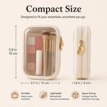 Borsa per il trucco portatile ad alta trasparenza, mini borsa portaoggetti, 15 x 12 x 4cm