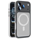 Custodia magnetica di raffreddamento Armor Shield Mesh per telefono con pellicola protettiva per obiettivo., For iPhone 17 Pro Max, For iPhone 17 Pro, For iPhone 17, For iPhone 16 Pro Max