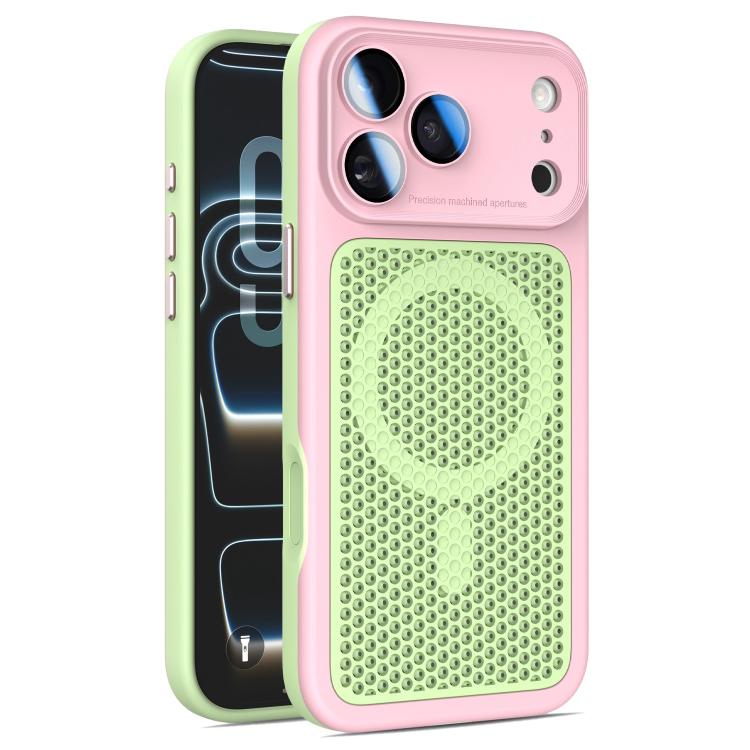 Custodia magnetica di raffreddamento Armor Shield Mesh per telefono con pellicola protettiva per obiettivo., For iPhone 17 Pro Max, For iPhone 17 Pro, For iPhone 17, For iPhone 16 Pro Max