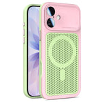 Custodia magnetica di raffreddamento Armor Shield Mesh per telefono con pellicola protettiva per obiettivo., For iPhone 17 Pro Max, For iPhone 17 Pro, For iPhone 17, For iPhone 16 Pro Max