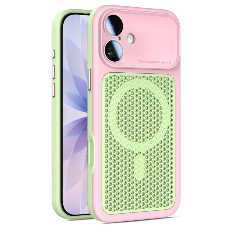 Custodia magnetica di raffreddamento Armor Shield Mesh per telefono con pellicola protettiva per obiettivo., For iPhone 17 Pro Max, For iPhone 17 Pro, For iPhone 17, For iPhone 16 Pro Max