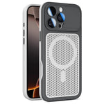 Custodia magnetica di raffreddamento Armor Shield Mesh per telefono con pellicola protettiva per obiettivo., For iPhone 17 Pro Max, For iPhone 17 Pro, For iPhone 17, For iPhone 16 Pro Max