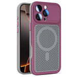 Custodia magnetica di raffreddamento Armor Shield Mesh per telefono con pellicola protettiva per obiettivo., For iPhone 17 Pro Max, For iPhone 17 Pro, For iPhone 17, For iPhone 16 Pro Max