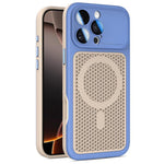 Custodia magnetica di raffreddamento Armor Shield Mesh per telefono con pellicola protettiva per obiettivo., For iPhone 17 Pro Max, For iPhone 17 Pro, For iPhone 17, For iPhone 16 Pro Max