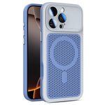 Custodia magnetica di raffreddamento Armor Shield Mesh per telefono con pellicola protettiva per obiettivo., For iPhone 16 Pro, For iPhone 16 Plus, For iPhone 16, For iPhone 15 Pro Max