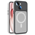 Custodia magnetica di raffreddamento Armor Shield Mesh per telefono con pellicola protettiva per obiettivo., For iPhone 15 Pro, For iPhone 15 Plus / 14 Plus, For iPhone 15, For iPhone 14 / 13