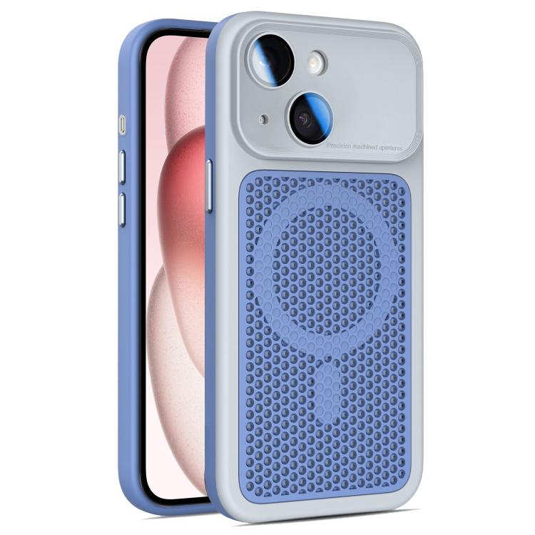 Custodia magnetica di raffreddamento Armor Shield Mesh per telefono con pellicola protettiva per obiettivo., For iPhone 15 Pro, For iPhone 15 Plus / 14 Plus, For iPhone 15, For iPhone 14 / 13