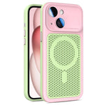 Custodia magnetica di raffreddamento Armor Shield Mesh per telefono con pellicola protettiva per obiettivo., For iPhone 15 Pro, For iPhone 15 Plus / 14 Plus, For iPhone 15, For iPhone 14 / 13